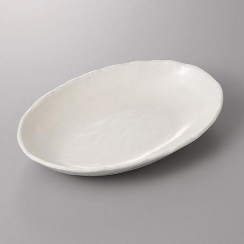 【みやび街道4-385】白釉小判カレー皿