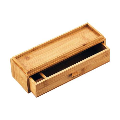 竹製箸箱 引出式（トレイ付） 23－004  9-1993-0101