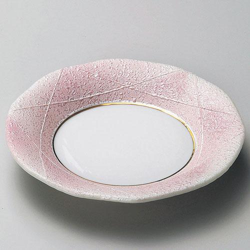 【ときわ28集-214】 ピンク銀彩フルーツ皿
