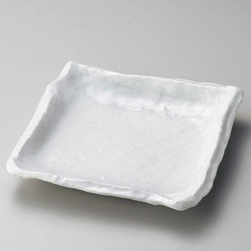 【ときわ28集-189】 白釉１９㎝正角皿