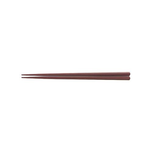 エンジ 22.5cm縦筋目六角箸