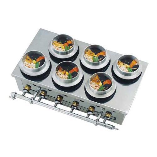 釜飯用ガステーブル AK-6（6ヶ口）都市ガス 1-0788-0804 – 業務用食器