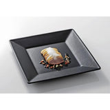 千早 黒 26.5cm角皿 (本商品の販売を終了致しました)