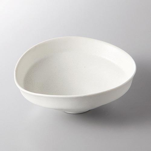 【みやび街道4-424】白釉たわみ6．0鉢