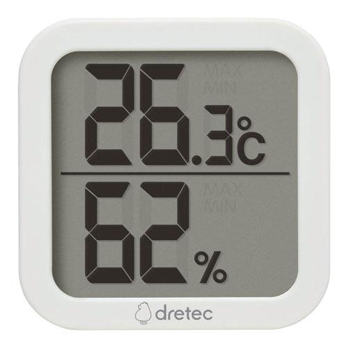 デジタル温湿度計 クラル O-414WT ホワイト 9-0624-0201