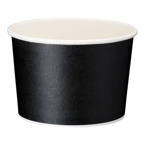 アイス&スープカップ8オンス(50個入) ブラック(PLAラミ) 9-0993-0402