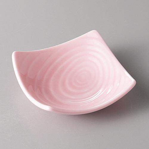 みやび街道5-185】ピンク木目角珍味小皿 – 業務用食器の食器プロ