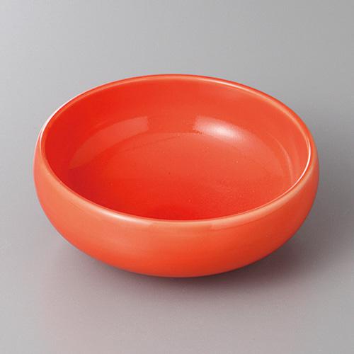 【みやび街道4-171】オレンジ釉鉄鉢型小鉢