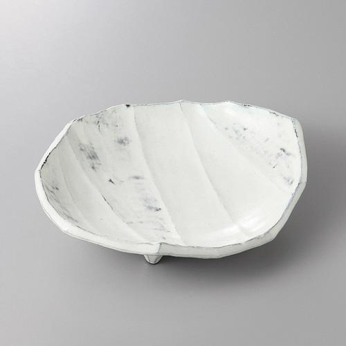【みやび街道4-382】粉引　彫刻変形　浅鉢