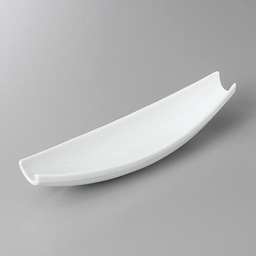 【みやび街道4-213】白釉舟型前菜皿