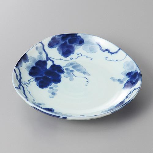 【みやび街道4-284】藍染ぶどう5．0皿