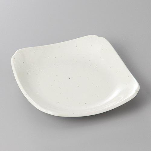 みやび街道5-301】粉引釉斑点5.0四角皿 – 業務用食器の食器プロ