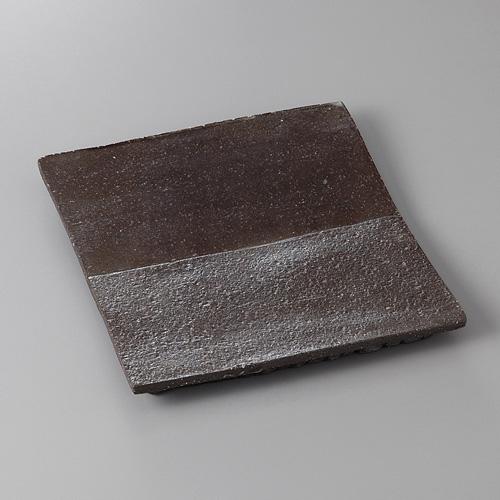 【みやび街道4-363】黒陶折り紙形（手造）前菜皿