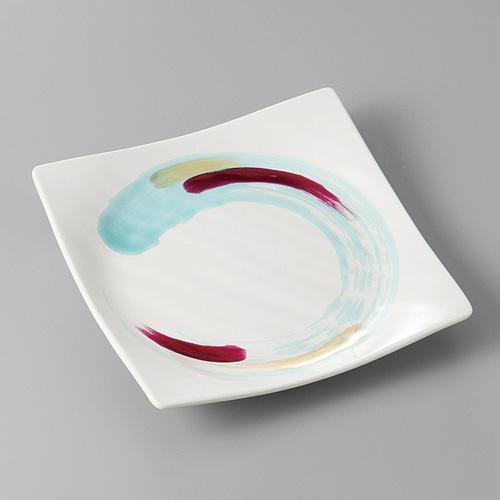 【みやび街道4-371】しらさぎ白マット17㎝正角プレート皿