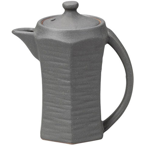 【みやび街道5-439】備前風六角蓋付冷酒器（小） (本商品の販売を終了致しました)
