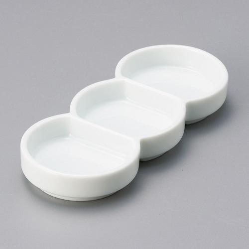 【みやび街道4-507】丸型白三品皿