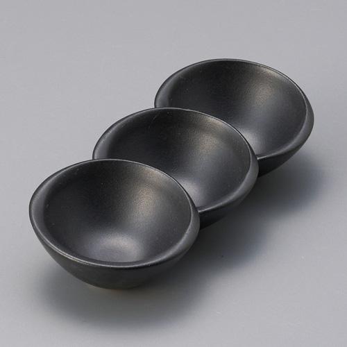 【みやび街道5-507】黒マットＭ型三連薬味 (本商品の販売を終了致しました)