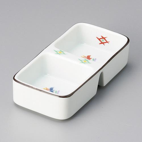 【みやび街道5-510】赤絵小花二品盛