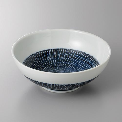 【みやび街道4-537】藍飛びカンナ麺鉢