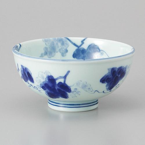 【みやび街道4-574】藍染ぶどう軽量茶碗