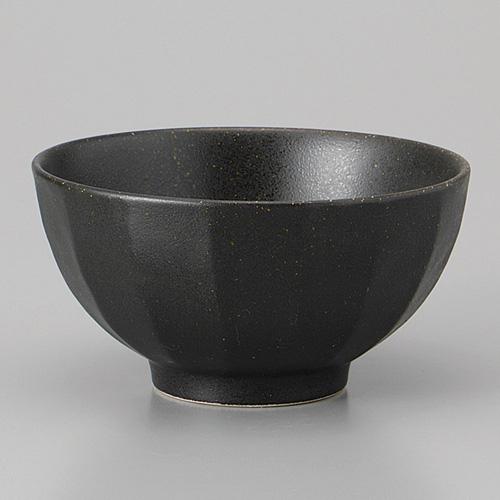 【みやび街道4-575】色釉黒型入茶碗