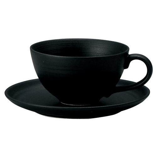 【みやび街道4-654】黒白（こくはく）　黒　コーヒーカップ