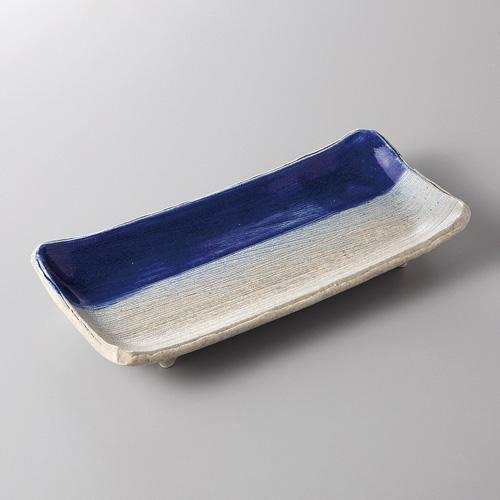 【みやび街道4-216】藍華手造り焼物皿