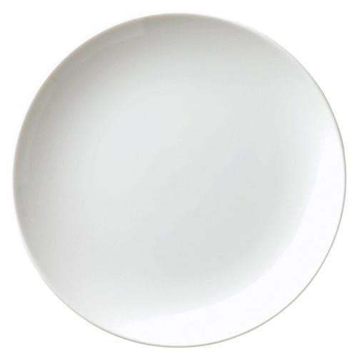 【みやび街道4-816】白磁中華　7．5吋メタ丸皿