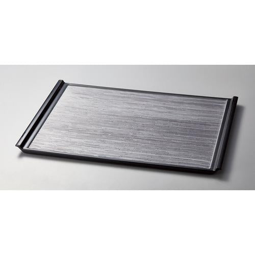 【みやび街道5-882】ヘギ目フライト盆　グレイウッド天黒弱ＳＬ尺4