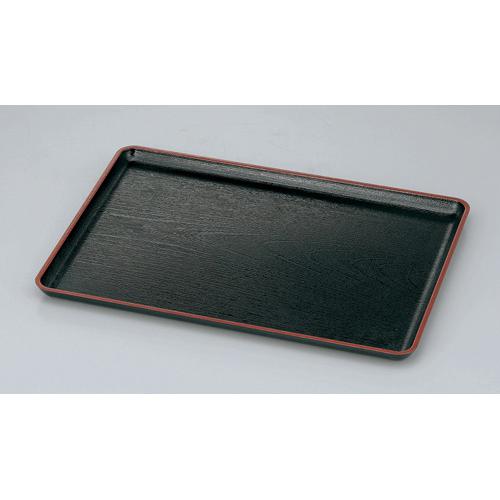 【みやび街道5-882】ケヤキ会席盆　黒天朱尺2