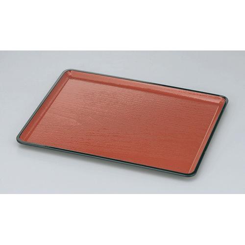 【みやび街道5-882】桐木目会席盆　朱天黒ＳＬ尺5