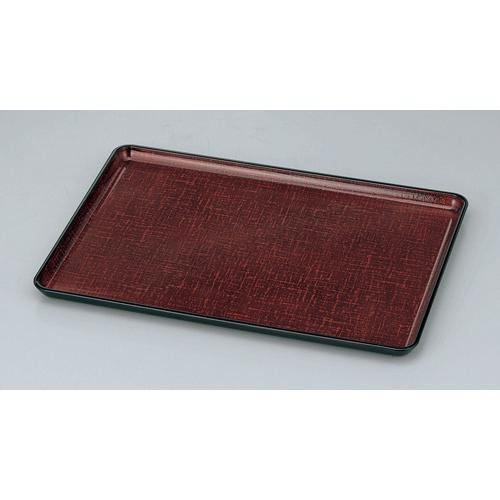 【みやび街道5-882】耐熱長手カスリ盆　溜カスリＳＬ尺2