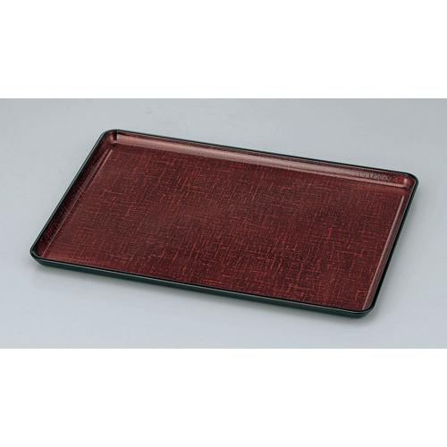 【みやび街道5-882】耐熱長手カスリ盆　溜カスリＳＬ尺4