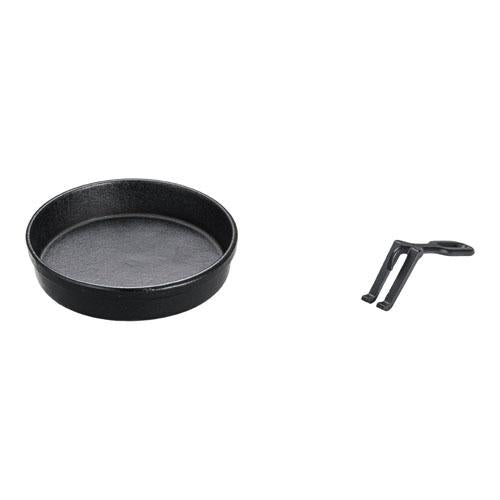 （Ｓ）鉄 すきやき鍋 ハンドル付（黒ぬり） 17cm  9-2089-0902