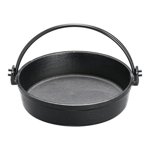 （Ｓ）鉄 すきやき鍋 ツル付（黒ぬり） 20cm  9-2089-0404