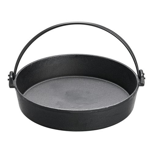 （Ｓ）鉄 すきやき鍋 ツル付（黒ぬり） 28cm  9-2089-0408
