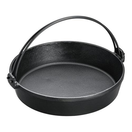 （Ｓ）鉄 すきやき鍋 ツル付（黒ぬり） 30cm  9-2089-0409