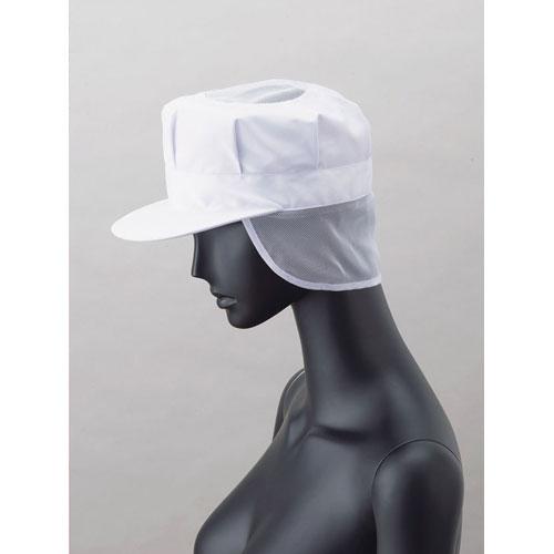 男性用八角帽子メッシュ付 ＵＳ－2652 （ホワイト） Ｌ  9-1489-0802