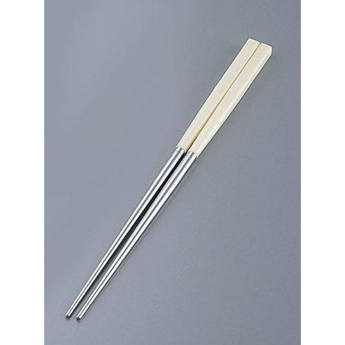 ＰＣ柄ステンレス軽量箸（スベリ止付） 24cm レモンイエロー  9-1842-1502