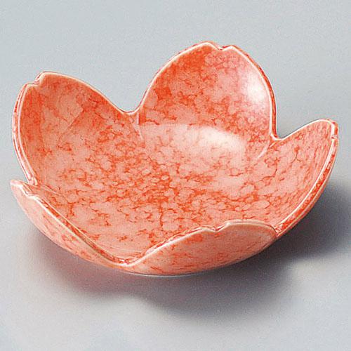 【ときわ28集-98】 柿釉白吹桜型小鉢