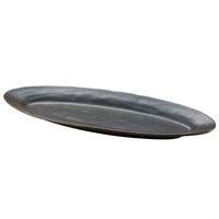 【ときわ28集-155】 黒釉楕円皿特大
