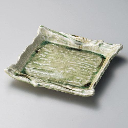 【ときわ28集-190】 強化ビードロガタ彫四角皿