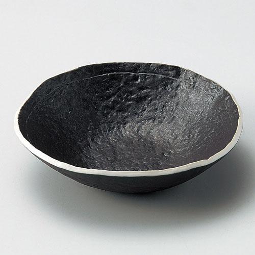 【ときわ28集-41】 黒釉たたら風平鉢