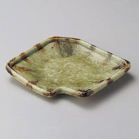 【ときわ28集-204】 灰釉流し鍵型前菜皿