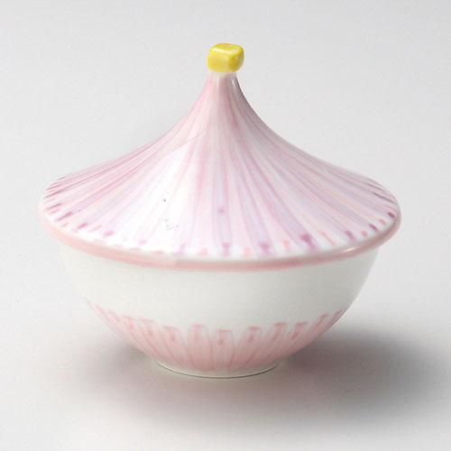 【ときわ28集-105】 ピンク菊かさ型円菓子碗