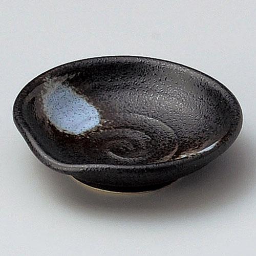 【ときわ28集-232】 白吹黒水晶片口豆皿