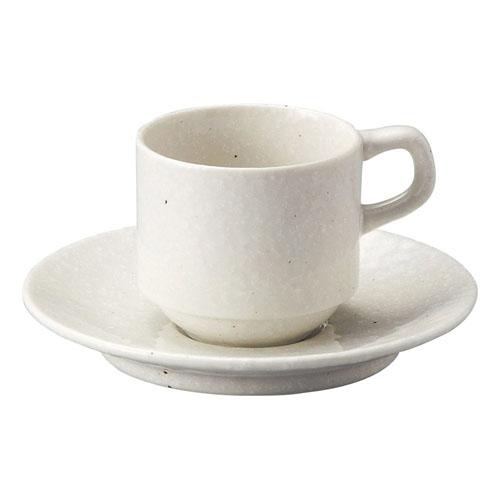 【ときわ28集-590】白粉引（黒斑点） スタックコーヒー碗