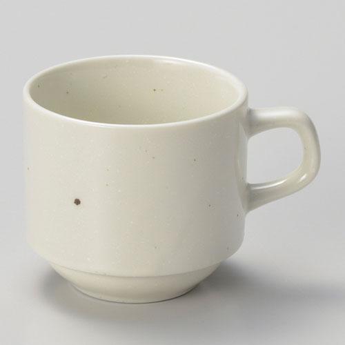 【ときわ28集-615】 白粉引（黒斑点）スタックコーヒー碗