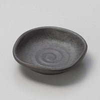 【ときわ28集-87】 黒鉄吹き２.８なで角皿