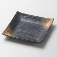 【ときわ28集-193】 黒備前正角中皿(本商品の販売を終了致しました)